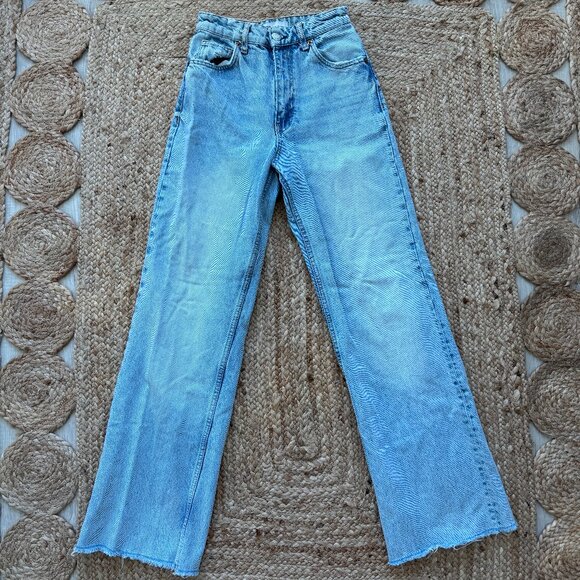 ZARA High Waist Wide-Leg Jeans – Size 34 – Ref 6045/224/400 🩵 - Picture 7 of 12
